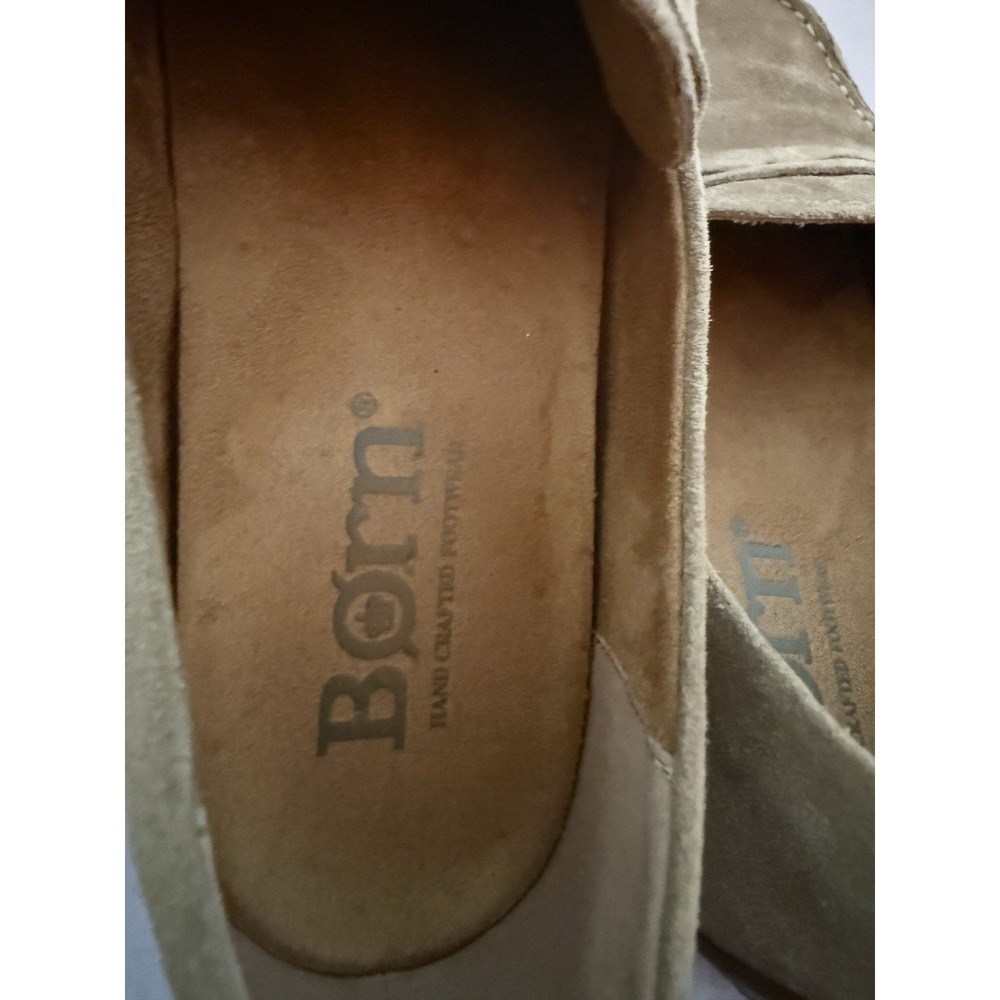Born Womens 8M Tan Suede Penny Loafers Driving Moccasins Comfort Slip On Shoes - Picture 9 of 12